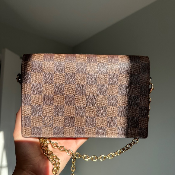 Louis Vuitton Vavin Chain Wallet Damier Ebene Bordeaux - Picture 2 of 14